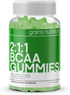 GN BCAA Gummies | 60 BCAA Amino Acid Supplements - 1000mg Branch Chain Amino Acids per Serving - L-Leucine, L-Isoleucine & L-Valine | Apple Favour, Non-GMO & Suitable for Vegans and Vegetarians