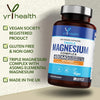 Vegan Magnesium Supplements with Zinc, 180 Capsules, Triple Magnesium Complex Supplement Plus Vitamin D, B6 & Copper, Vegan Society Registered, Made in The UK by