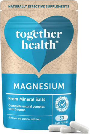 Marine Magnesium –  Health – from Natural Marine Salts – 5 Natural Forms of Magnesium – Vegan Friendly – Made in The UK – 360 Vegecaps