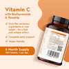 Vitamin C 1000mg | 180 Vegan VIT C Tablets [6 Month Supply] | High Strength Ascorbic Acid | with Added Bioflavonoids & Rosehip | for Normal Immune System |