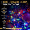 Christmas Tree Lights Fairy Lights Multi-Colour 1000 LED 50m with 8 Different Modes; for Outdoor & Indoor Use, Xmas Party Decorations - 1000 LED/ 50M Lit-Length