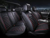 FULL SET Black Car Seat Covers Universal Deluxe Waterproof PU Leather Dog Pet Protectors Cushion Adjustable Removable Auto Seat Cushions Padded