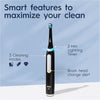 iO3 2X Electric Toothbrushes For Adults, Gifts For Her / Him, 2 Toothbrush Heads & 1 Travel Case, 3 Modes With Teeth Whitening, 2 Pin UK Plug, Black & Blue