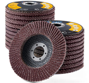 Flap Discs 115mm 20 Pack Grinding Discs 40/60/80/120 Grit for Angle Grinder to Sanding Grinding Metal Wood