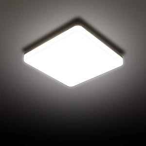 LED Ceiling Light, 24W Daylight White Ceiling Lights 6500K, 2160LM Bright Kitchen Lights Ceiling for Bedroom, Kitchen, Hallway, Outside Porch and More