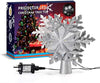 Christmas Tree Topper Projector Light Star Tree Topper for Christmas Decoration Snowflake Light Tree Topper with Rotating LED Adjustable Light Silver Xmas Tree Topper Gift Bedroom Decor