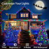 200 FT 500 LED Christmas Tree Lights Outdoor Decorations Fairy Lights Mains Powered Waterproof Multicolour String Lights Plug in with Remote Timer 8 Modes for Xmas Outside Garden House Party