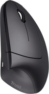 Verto Wireless Ergonomic Mouse, Vertical Mouse with Storable USB Micro-receiver, 800-1600 DPI, 6 Buttons, Illuminated Mouse for Right Hand Users for PC, Laptop, Mac, Batteries Included - Black