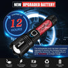 Torches Led Super Bright, Rechargeable Torch 200000 Lumens, XHP70.2 Flashlight Powerful Tactical Torch, IP67 Flash Light Battery Powered, High Power Hand Torch for Camping Emergency Gift