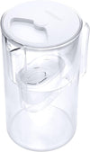 Glass Water Filter Jug, incl. 1 Filter Cartridge, 3 Litre, White