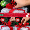 Set of 3 Light Up Present Boxes, 60 LEDs Christmas Decorations Parcels Lights, Illuminated Present Lights Gift Boxes Christmas Tree Decorations Indoor Xmas Fairy Lights Decor