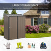 " Lean to Garden Shed: Stylish Metal Outdoor Storage with Lockable Door - Ideal for Garden, Patio, and Lawn Storage Needs!"