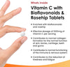 Vitamin C Tablets 1000mg - Enriched with Bioflavonoids & Rosehip - Premium Vitamin C Supplements - Vegan Vitamin C Tablets High Strength Ascorbic Acid VIT C for Normal Immune System UK Made