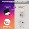 Wall Light Indoor, Wall Lamp Dimmable with Battery with USB Charging Port, Smart Wall Lamp Touch Control 3 Brightness Levels 16 Million Colours 360° Rotatable for Living Room (Black+Colorful Light)