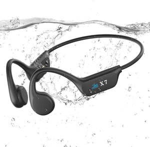 Swimming Headphones,Bone Conduction Headphones Bluetooth 5.3,IP68 Waterproof Open Earphones,Built-in MP3 Player 32G Memory, Wireless Sports Underwater Headphones for Swimming,Running,Cycling