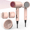 2200W Hair Dryer with Diffuser Brush Nozzle Ionic Blow Dryer Powerful Baby Pink