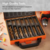 HSS Metal Drill Bit Set with Carry Case Organiser - 99 Pcs 1.5-10 mm High Speed Steel Bits Titanium Coated Steel - For Drilling Wood, Masonry and Metal - Accessories Drills and Screwdrivers