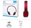 On Ear Wireless Bluetooth Headphones with Microphone -  EP636 - Bluetooth Version 4.1 + EDR, Lightweight Engineering NFC One Tap to Connect for Android and Apple - Red