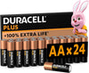 Plus AA Batteries (24 Pack) - Alkaline 1.5V - Up To 100% Extra Life - Reliability For Everyday Devices - 0% Plastic Packaging - 10-Year Storage - LR6 MN1500