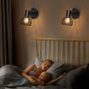 Wall Lights for Bedrooms - Black Wall Lights for Living Room Rotatable - Wall Lamp Industrial Wall Lighting Fixtures E14 - Bedside Wall Lights Indoor Wall Sconce Lights 2 Pieces