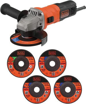 710 W Grinder Power Tool 115 mm with 5 Cutting Discs, BEG010A5-GB