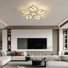 Modern LED Ceiling Light Dimmable, 45W 6000LM Ceiling Lamp with Remote Control, Creative 5 Head Petals Design, Acrylic Chandelier for Living Room Bedroom Kitchen Dining Room