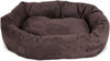 52 Inch Chocolate Suede Bagel Dog Bed By Products