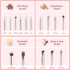 Eye Brushes 15Pcs Professional Makeup Brushes Make up Brush Set Cosmetics Tools Eye Liner Shader Wood Handle Natural-synthetic Hair,T294