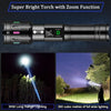 Torches LED Super Bright 500000 Lumen, Rechargeable Torch with LCD Power Display and Zoomable, High Power LED Torch 5 Light Modes, Powerful Tactical Torch for Camping, Dog Walking