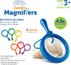 Jumbo Magnifiers - 6 Pieces, Ages 3+ Toddler Learning Toys, Exploration Toys for Kids, Magnifiers for Kids,Back to School Supplies, Teacher Supplies