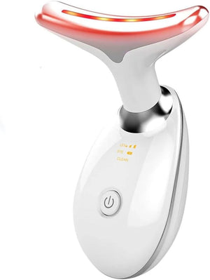 True Beauty Glow Facial Massager, 7 Color Neck Face Massager, Face Massager, Anti-Wrinkle Face Device, Face Lift Device Anti-Aging, Face Massager Facial and Neck Massager for Skin Care (White)