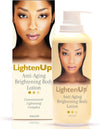 Lightenup Anti-Aging, Skin Brightening Body Lotion | 13.5 Fl Oz / 400 ml | Moisturizing Cream for Elbows, Armpit, Private Areas, Feet | with Argan Oil, Shea Butter & Alpha Arbutin