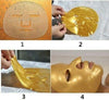 24K Gold Gel Collagen Facial Masks, Face Mask For Anti Aging, Whitening, Puffiness, Anti Wrinkle, Moisturizing, Deep Tissue Rejuvenation and Hydrates Skin, Spring Summer Cool Feel (10 PACK)