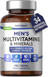 Multivitamin Tablets for Men | 180 Count | 34 Essential Nutrients | Supplement Suitable for Vegetarians | by