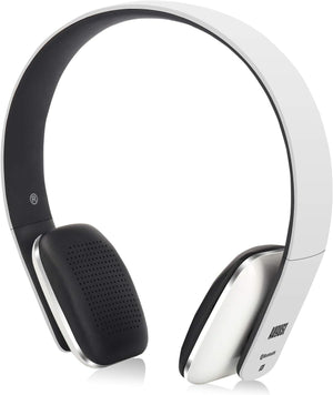 On Ear Wireless Bluetooth Headphones with Microphone -  EP636 - Bluetooth Version 4.1 + EDR, Lightweight Engineering NFC One Tap to Connect for Android and Apple - White