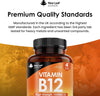 Vitamin B12 High Strength Tablets - 1000mcg Vegan B12 Vitamin Methylcobalamin Supplement – Contributes to The Reduction of Tiredness and Fatigue & Immune Energy Support Made in the UK (4 Month Supply)