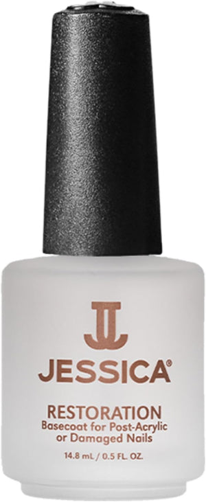 Restoration Nail Polish Base Coat for Post-Acrylic or Damaged Nails, 14.8 ml