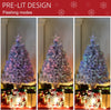 2.5FT Prelit Artificial Tabletop Christmas Tree with Fibre Optics Holiday Home Xmas Decoration for Table and Desk, White