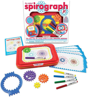 Jr. — Jumbo Sized Gears Classic Retro Toy For Spiral Drawing Art Design Toy Kit for Smaller Hands — For Kids Ages 3 and Up