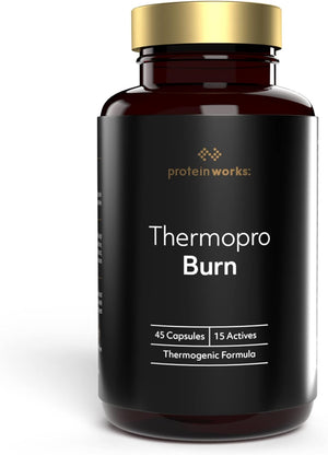 Protein Works - Thermopro Burn Tablets | Preworkout Supplement With Caffeine | Reduces Tiredness & Fatigue | 45 Capsules