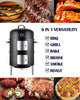 Charcoal BBQ Grill, Heavy Duty 3-in-1 Barbecue Smoker Grill for Garden Camping Outdoor Cooking and Grilling 89x56x43CM