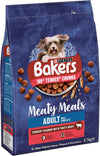 Meaty Meals Adult Dry Dog Food Beef 2.7kg, Pack of 4