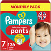 Baby-Dry Nappy Pants, Size 7 (17kg Plus) 126 Nappies, MONTHLY SAVING PACK, Stop and Protect Pocket for Leak Free Protection