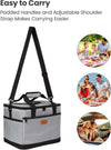 Cool Bag - 30 Litre Cool box -Insulated Cooler Bag Lunch Bag Keep Warm and Cold, Leak-Proof, With Carriying Straps, Multiple Pockets - Ideal for Travel, Camping, Picnics, BBQ