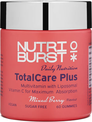 TotalCarePlus - Multivitamin with Vitamin C, D, B12 + Zinc - Immune System Support - Berry Flavour - 60 Gummies 1 Month Supply - Suitable for Vegans