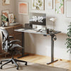 Standing Desk Height Adjustable Electric Desk, 120 * 60cm Stand up Table, Sit Stand Home Office Desk with Splice Board, Dark Black
