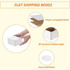 50 Pack 6x4x3 Inch Small Cardboard Boxes for Posting (15.3x10.2x7.6cm), White Shipping Box for Mailing, Corrugated Packaging Boxes for Small Business