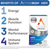 Active Iron Men | 30 Iron Capsules & 30 Multivitamin Tablets | Iron Supplement with Zinc, Vitamin C, D and High Dose B Vitamins | 1-Month Supply