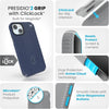 iPhone 15 Plus Case - ClickLock No-Slip Interlock, MagSafe, Drop Protection Grip - for iPhone 15 Plus & iPhone 14 Plus - 6.7 Inch Phone Case - Presidio2 Grip Coastal Blue/Dust Grey/White