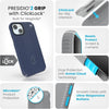 iPhone 15 Plus Case - ClickLock No-Slip Interlock, MagSafe, Drop Protection Grip - for iPhone 15 Plus & iPhone 14 Plus - 6.7 Inch Phone Case - Presidio2 Grip Coastal Blue/Dust Grey/White